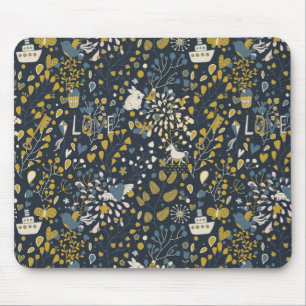 Abstraktes Vintage-Muster Mousepad