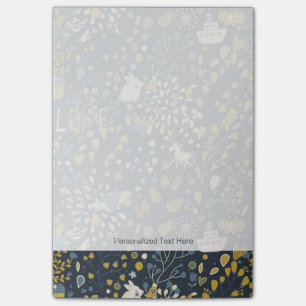 Abstraktes Vintage-Muster Post-it Klebezettel