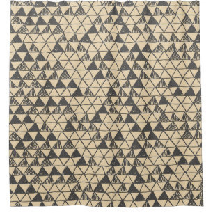 Abstraktes Vintages Dreieck-Muster. Duschvorhang