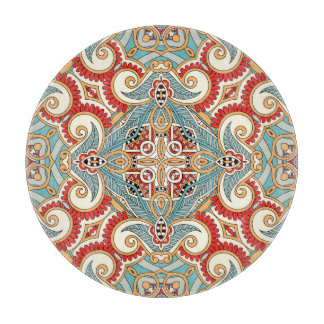 Abstraktes Vintages, grafisches Wiederholungs-Hint Schneidebrett