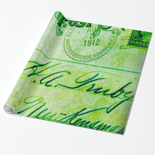 Abstraktes Vintages Muster Geschenkpapier (Ungerollt)