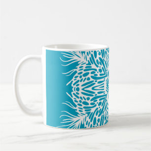 Abstraktes Vintages Muster kreativer Schneeflocke. Kaffeetasse