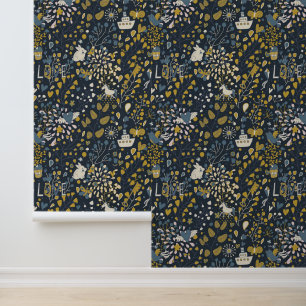 Abstraktes Vintages Muster Tapete