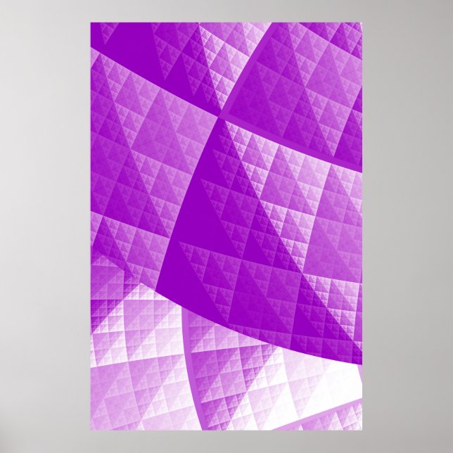 Abstraktes Violetmuster Poster (Vorne)