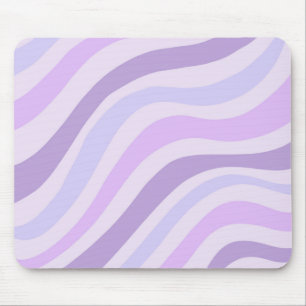 Abstraktes violettes blaues grooviges Streifenmust Mousepad
