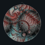 Abstraktes Vivio Fantasy Fraktal Art Brown Blue Dartscheibe<br><div class="desc">Gemusterte blaue Bälle mit 3D-Effekt. Abstraktes Fraktal Design für Ihr Dartboard und vieles mehr.</div>