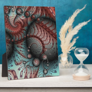 Abstraktes Vivio Fantasy Fraktal Art Brown Blue Fotoplatte