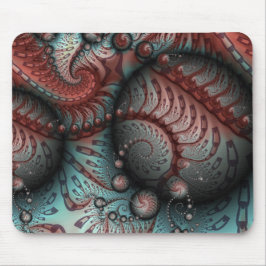 Abstraktes Vivio Fantasy Fraktal Art Brown Blue Mousepad