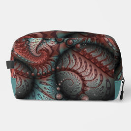 Abstraktes Vivio Fantasy Fraktal Art Brown Blue Waschbeutel