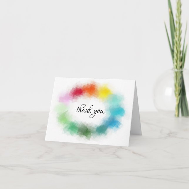 Abstraktes Vorlagenskript Vielen Dank Dankeskarte (Vorderseite)