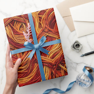 Abstraktes Waben-Feuerrotes Faden-Geschenkpapier Geschenkpapier