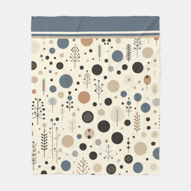 Abstraktes Wald Fleecedecke (Vorderseite)