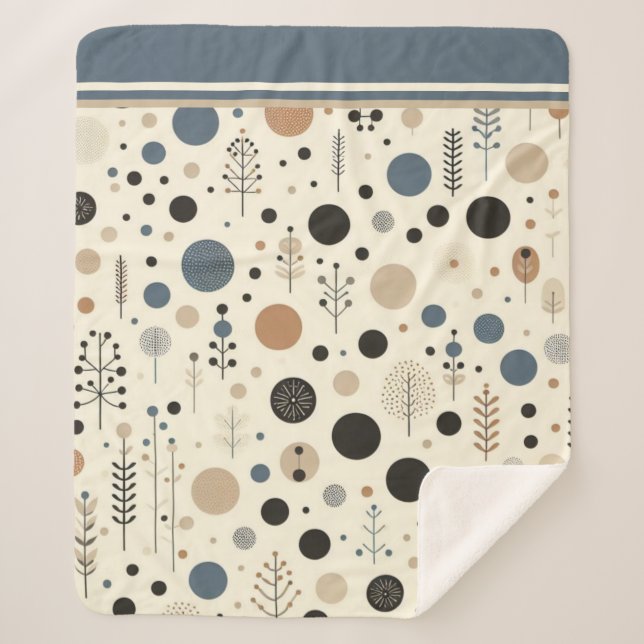 Abstraktes Wald Sherpadecke (Vorderseite)