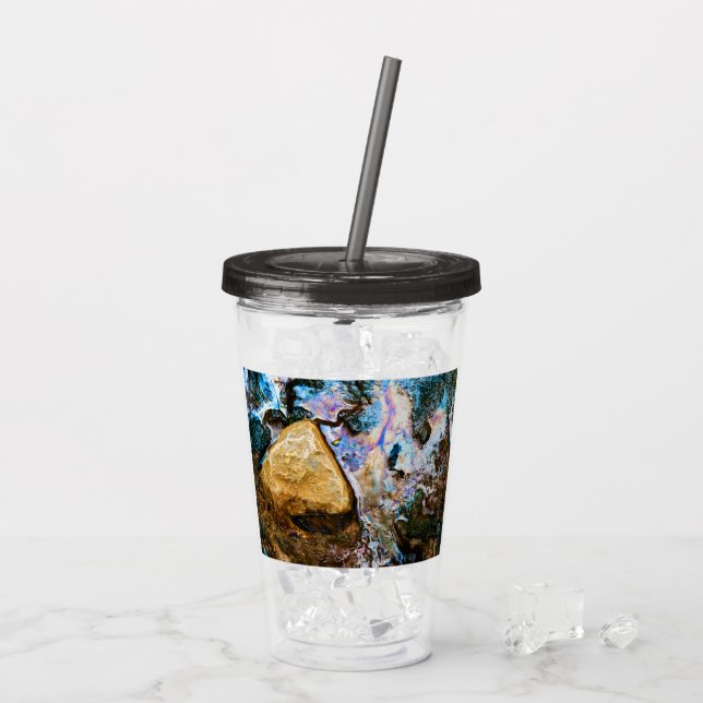 abstraktes Wasser Acryltrinkbecher (Rückseite Ice)