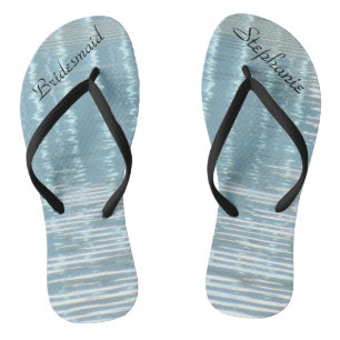 Abstraktes Wasser, Name, Hochzeit der Brautjungfra Flip Flops