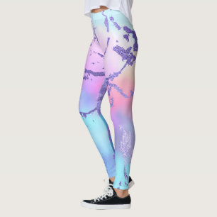 Abstraktes Wasserfarbdruckmuster in Mischfarbe Leggings