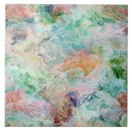 Abstraktes Wasserfarbe-Grunge-Muster Ozean Fliese