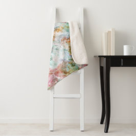 Abstraktes Wasserfarbe-Grunge-Muster Ozean Sherpadecke