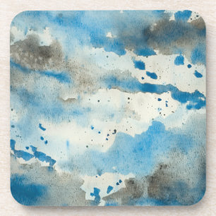abstraktes Wasserfarbe-Set Untersetzer