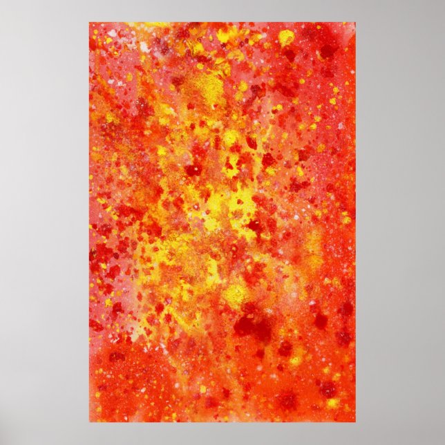 Abstraktes Wasserfarbenposter Poster (Vorne)