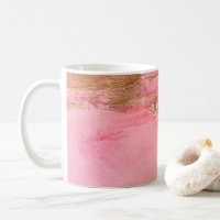 Abstraktes Wasserfarbenspiel Gold Pink Elegante