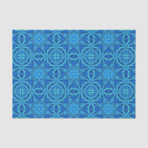 Abstraktes Wasserfarbmuster - Denim Blue Seidenpapier