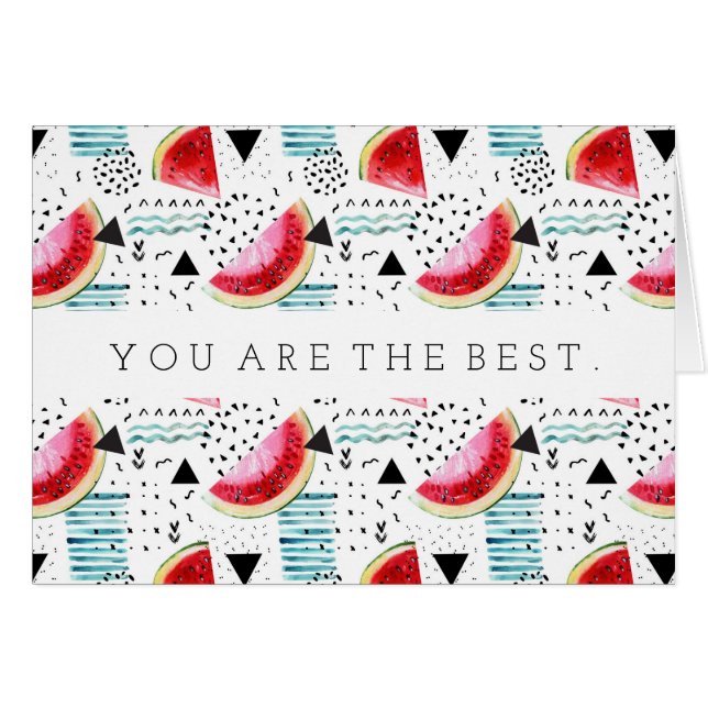 Abstraktes Wassermelone-Muster (Vorderseite (Horizontal))