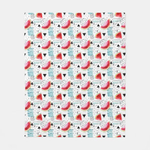 Abstraktes Wassermelone-Muster Fleecedecke