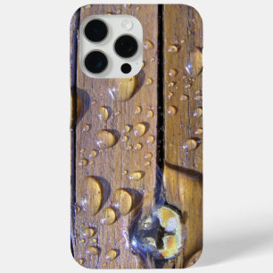 Abstraktes Wasserperlen gefärbtes Holz Nahaufnahme Case-Mate iPhone Hülle