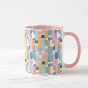 Abstraktes Watercolor-Form-Muster Tasse