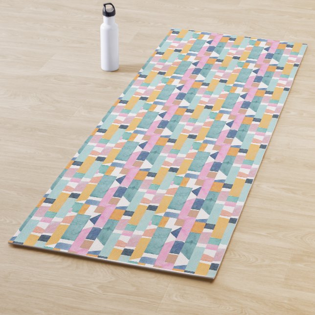 Abstraktes Watercolor-Form-Muster Yogamatte (Beispiel)