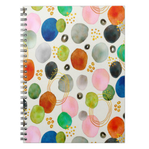 Abstraktes Watercolor Pebble Gold Glitzer Art Notizblock