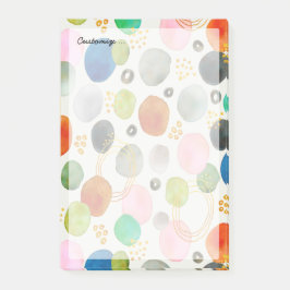 Abstraktes Watercolor Pebble Gold Glitzer Art Post-it Klebezettel