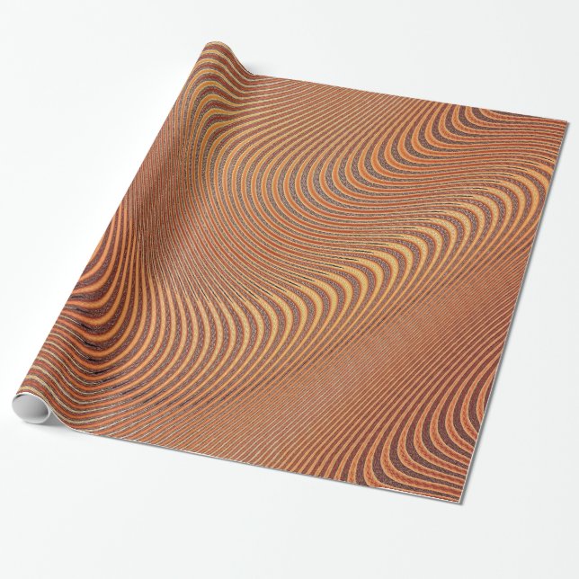 Abstraktes Wavy Art Wrapping Paper Geschenkpapier (Ungerollt)
