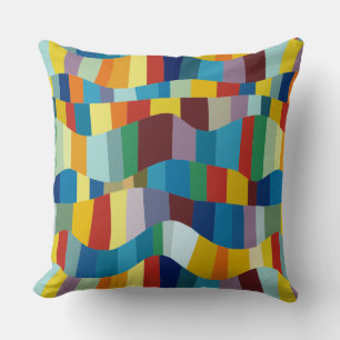Abstraktes Wavy Color Patchwork 291020 Kissen
