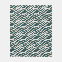 Abstraktes Wavy Lines Muster - Sherpa Blanket