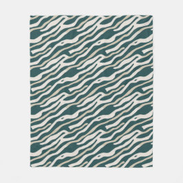 Abstraktes Wavy Lines Muster - Sherpa Blanket Fleecedecke