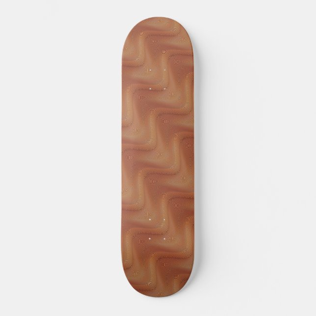 Abstraktes Wavy Strip Skateboard (Vorderseite)
