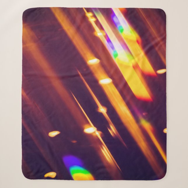 Abstraktes Weihnachten Goldene Funken oder Glitter Sherpadecke (Vorderseite)
