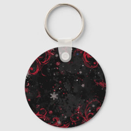 Abstraktes Weihnachtsmuster auf dramatischen Schwa Schlüsselanhänger