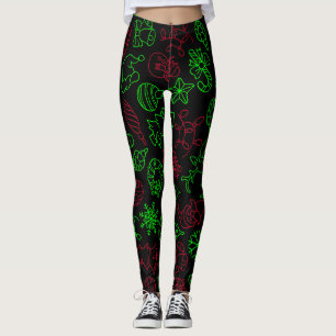 Abstraktes Weihnachtsmuster Leggings