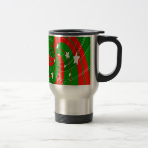 abstraktes Weihnachtsmuster Reisebecher