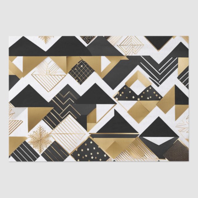 abstraktes Weihnachtspapier für Diamanten Seidenpapier (Vorderseite)