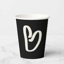 Abstraktes weißes Herz schwarz