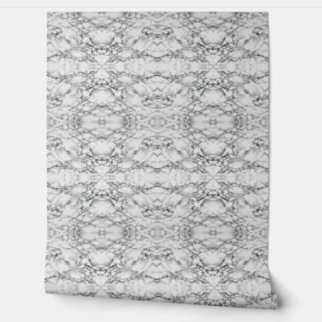Abstraktes weißes Marmordesign Tapete (Abrollen)