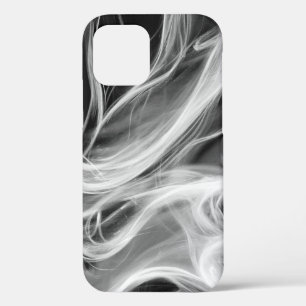 Abstraktes weißes Rauch auf schwarz Case-Mate iPhone Hülle