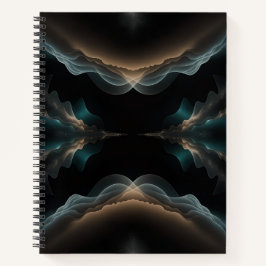 Abstraktes Wellen-Energie-Spiralnotizbuch Notizbuch