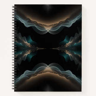 Abstraktes Wellen-Energie-Spiralnotizbuch Notizbuch