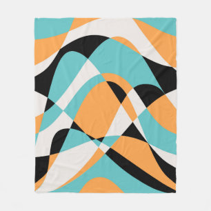 Abstraktes Wellenmuster Nahtloses Design Fleecedecke