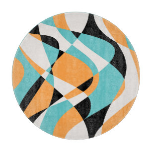 Abstraktes Wellenmuster Nahtloses Design Schneidebrett